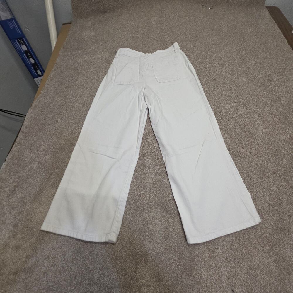 NWT relaxed barrel leg Wide Leg Crop Jeans womens size 10 High rise Buttonfly